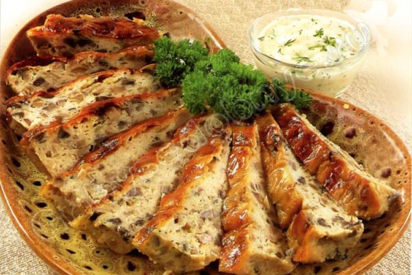 Рецепт приготовления запеканки с лесными грибами, творогом и сыром фото