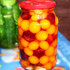 Маринованные помидоры со сливами